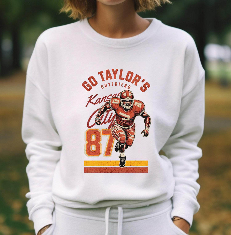 Go Taylors Boyfriend Funny Shirt, 87 Kelce T-Shirt Long Sleeve