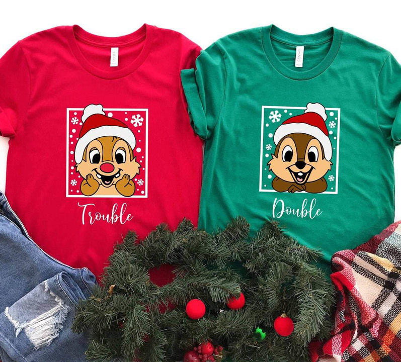 Christmas Double Trouble Shirt, Christmas Funny Sweatshirt Crewneck