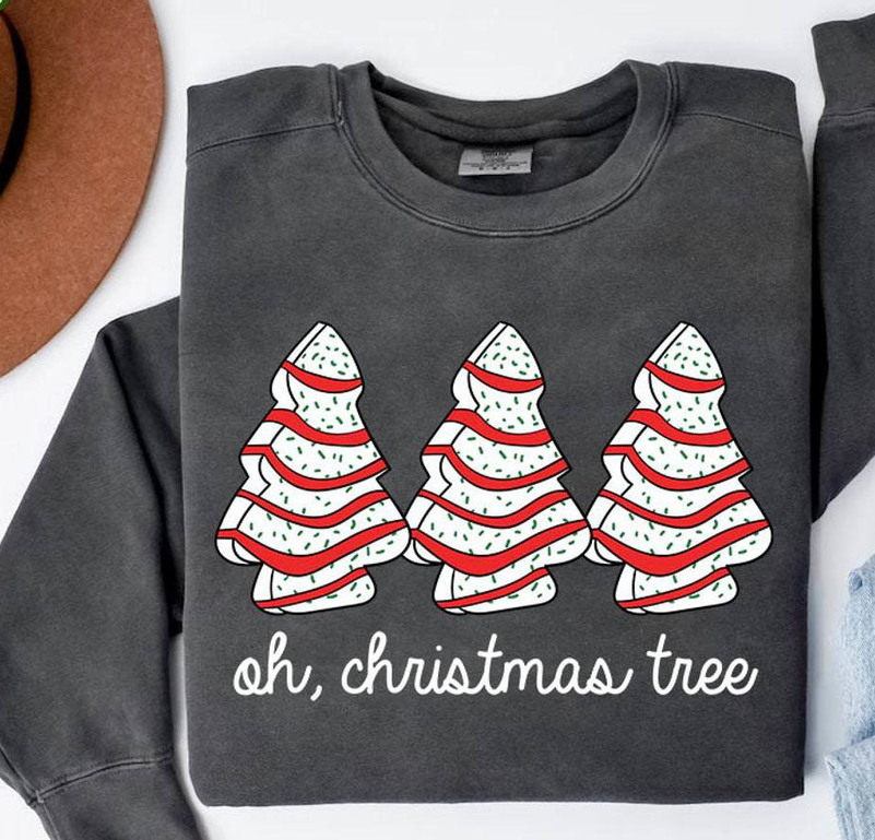 Christmas Tree Cake Shirt, Oh Christmas Tree Vintage Unisex T Shirt Unisex Hoodie