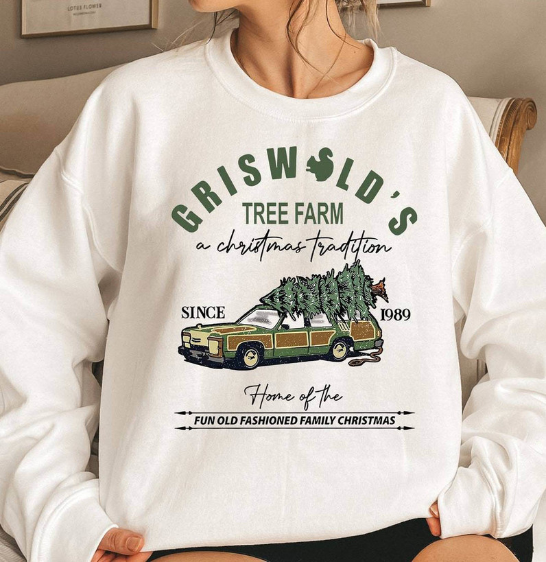 Griswold Christmas Tree Farm Shirt, Christmas Tree Funny Unisex Hoodie Long Sleeve