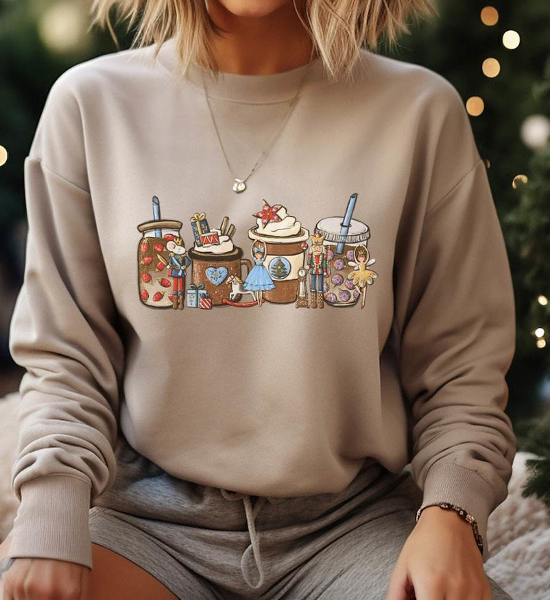 Christmas Coffee Shirt, Retro Christmas Funny Sweatshirt Unisex T Shirt