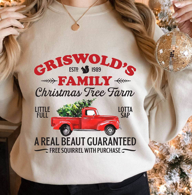 Griswold Christmas Tree Farm Retro Shirt, Christmas Tree Farm Long Sleeve Unisex Hoodie