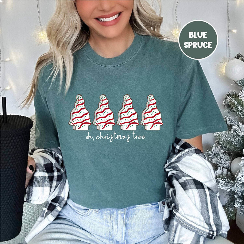 Christmas Tree Cake Cute Shirt, Funny Christmas Unisex T Shirt Crewneck