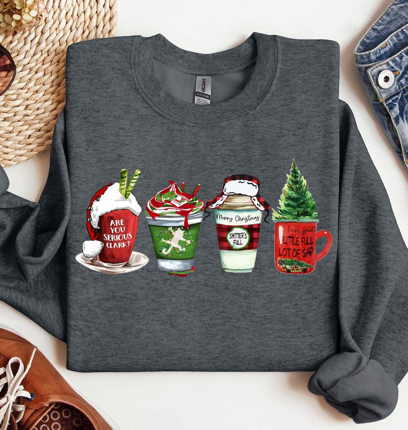Christmas Coffee Shirt, Christmas Tree Long Sleeve Sweatshirt