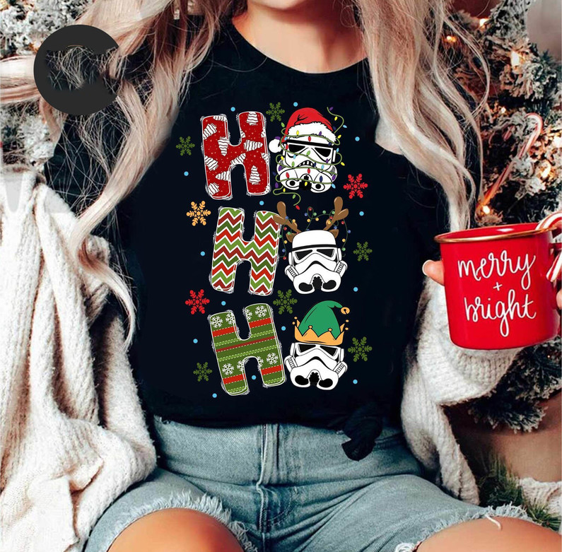 Ho Ho Ho Christmas Shirt, Star Wars Christmas Unisex T Shirt Long Sleeve