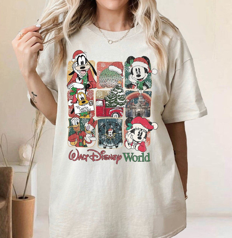 Vintage Walt Disney World Christmas Shirt, Disney Christmas Unisex T Shirt Crewneck