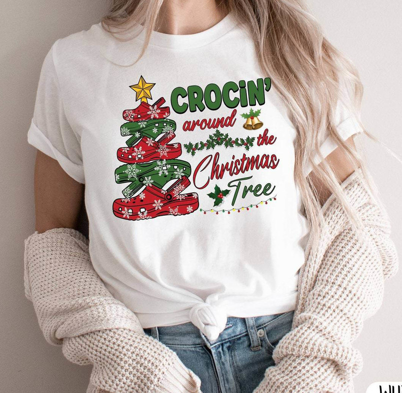 Crocin Around The Christmas Tree Shirt, Xmas Matching Tee Tops Unisex Hoodie