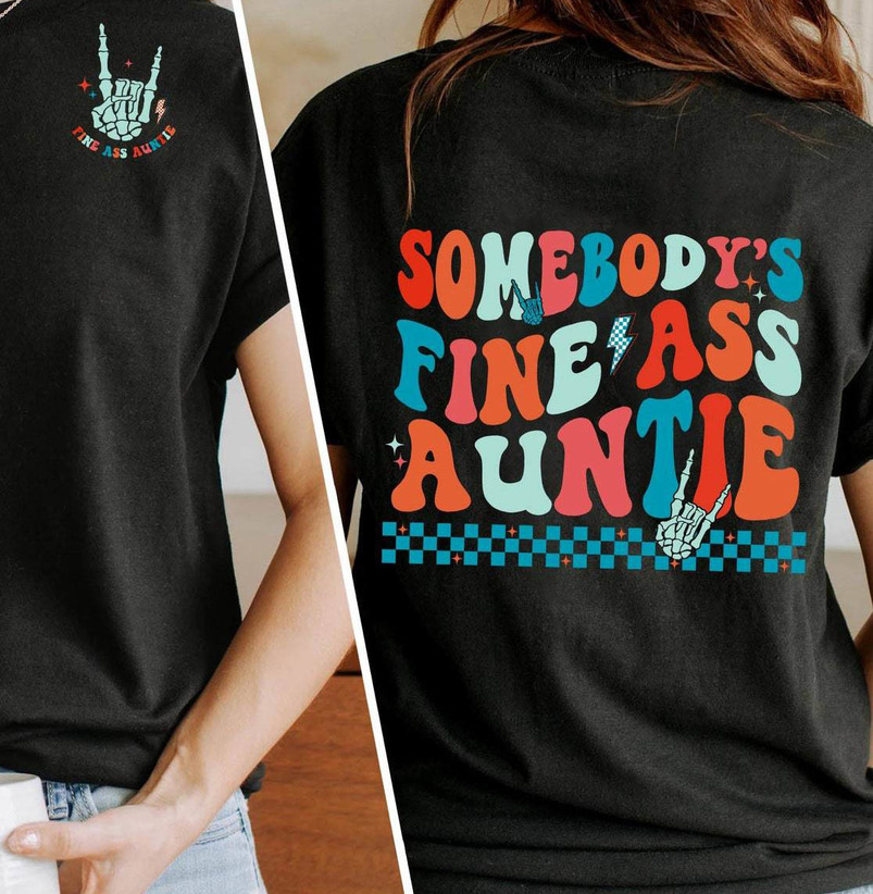 Somebody's Feral Aunt Cool Shirt, Auntie Short Sleeve Unisex T Shirt