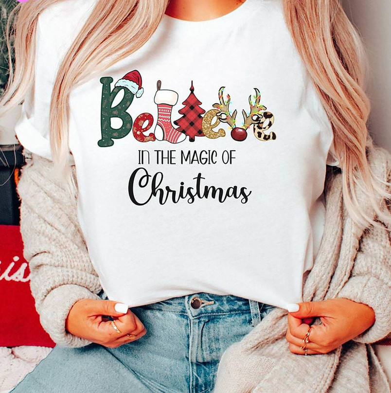 Believe In The Magic Of Christmas Shirt, Magical Christmas Crewneck Sweatshirt