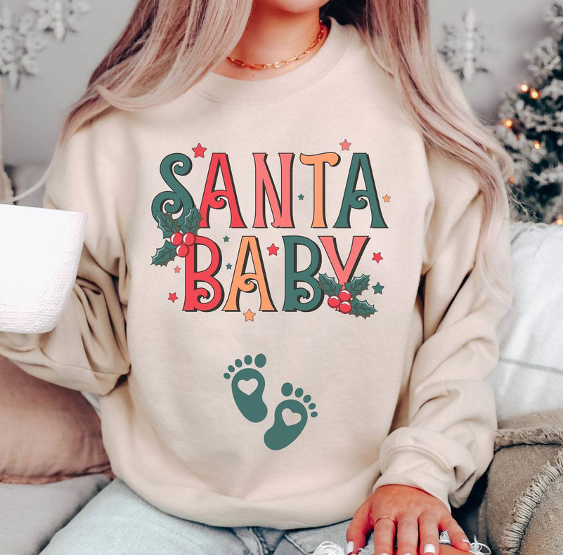 Christmas Pregnancy Announcement Shirt, Christmas Funny Unisex Hoodie Tee Tops