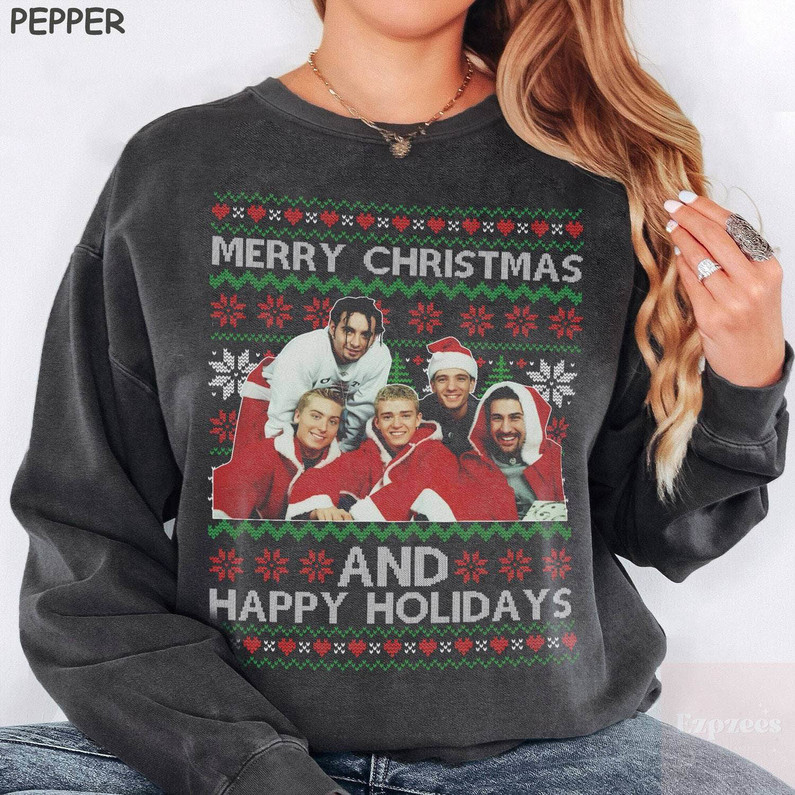 Nsync Christmas Funny Shirt, Merry Christmas Happy Holidays Unisex Hoodie Tee Tops