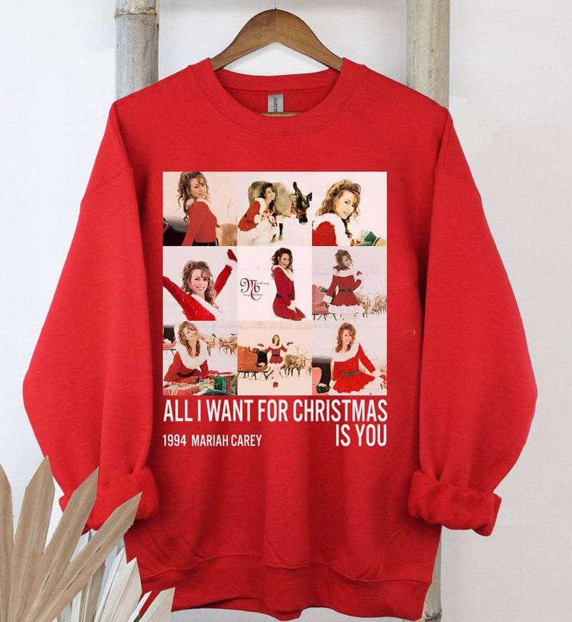 Mariah Carey 1994 Christmas Shirt, Christmas Music Tour Tee Tops Short Sleeve