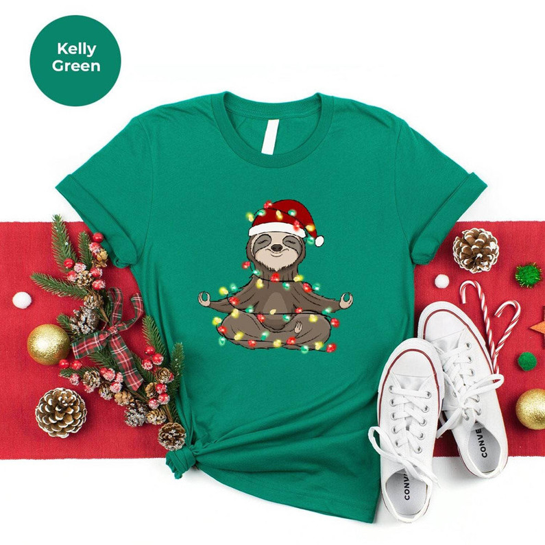 Funny Sloth Christmas Shirt, Animal Lover Christmas Unisex T Shirt Long Sleeve