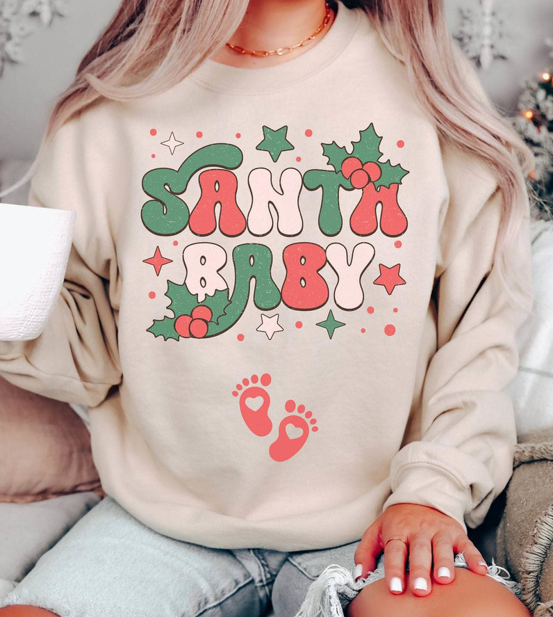 Christmas Pregnancy Cute Shirt, Pregnancy Announcement Tee Tops Unisex Hoodie
