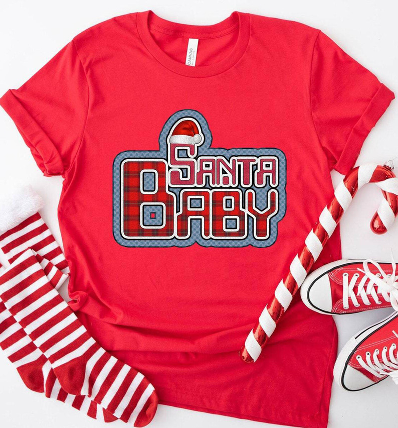 Santa Baby Trendy Shirt, Retro Cute Fall Unisex Hoodie Crewneck Sweatshirt