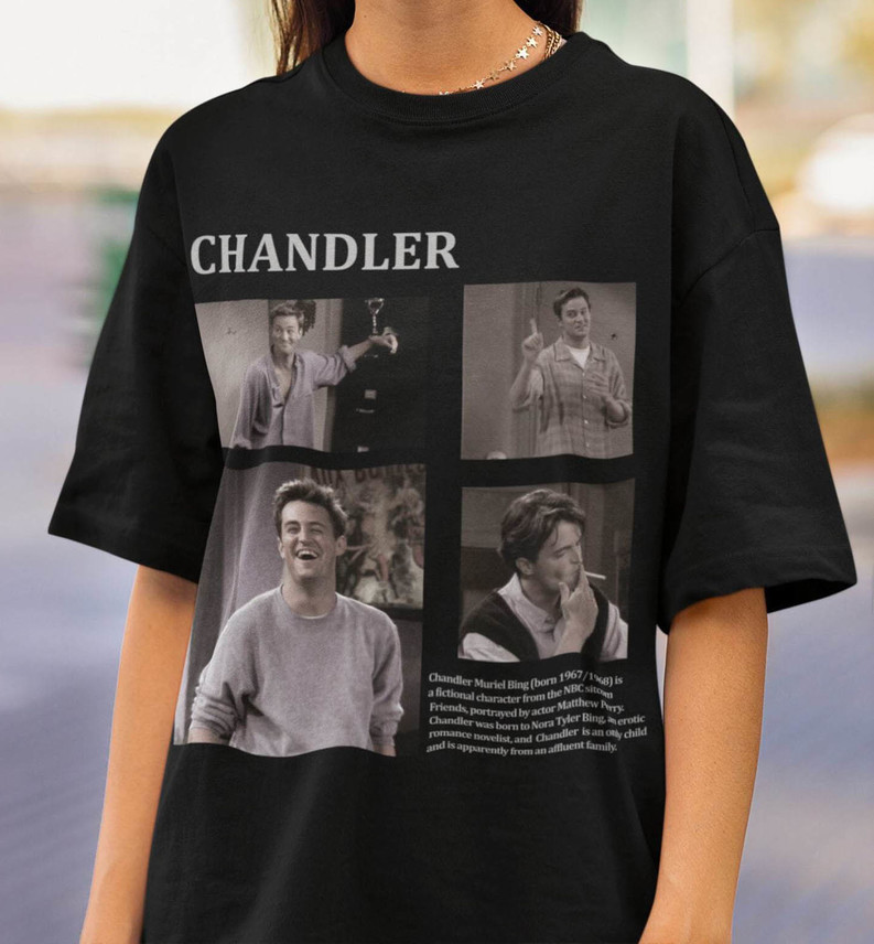 Chandler Bing Vintage Shirt, Matthew Perry Retro Unisex Hoodie Sweater