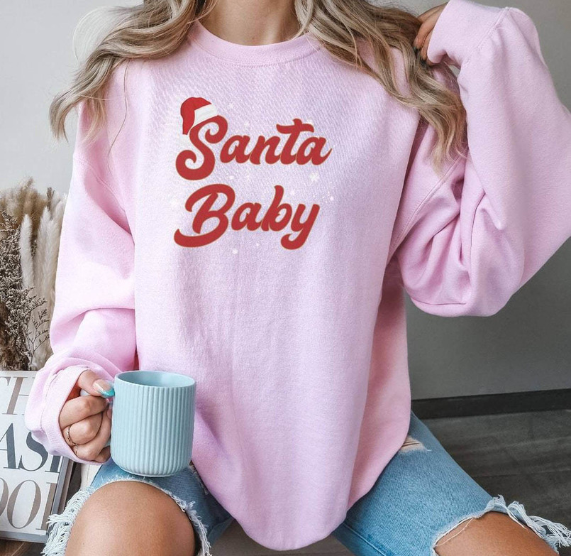 Santa Baby Cute Shirt, Christmas Funny Sweater Long Sleeve