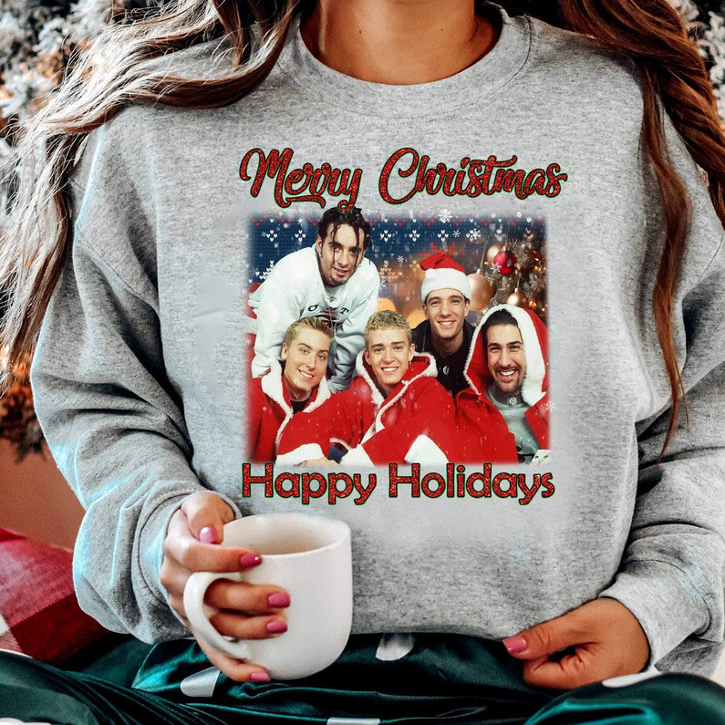 Nsync Christmas Shirt, Nsync Christmas Funny Short Sleeve Sweater