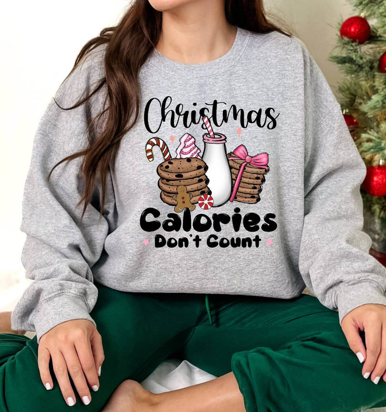 Christmas Calories Don't Count Shirt, Retro Christmas Cookie Unisex T Shirt Hoodie