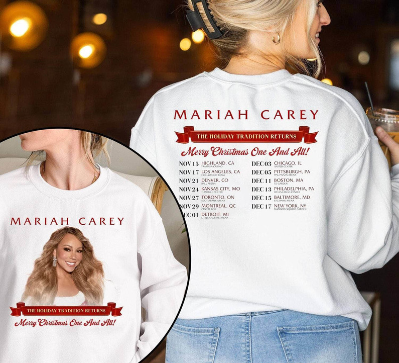 Mariah Carey 2023 Tour Shirt, Merry Christmas One And All Tour 2023 Unisex T Shirt Tee Tops