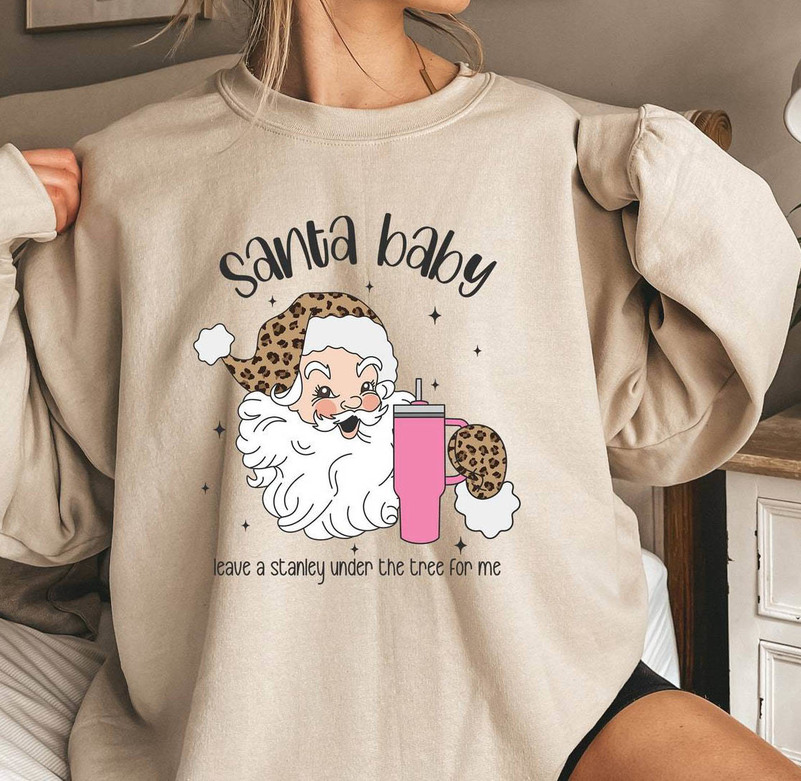 Santa Baby Shirt, Christmas Santa Claus Tee Tops Short Sleeve