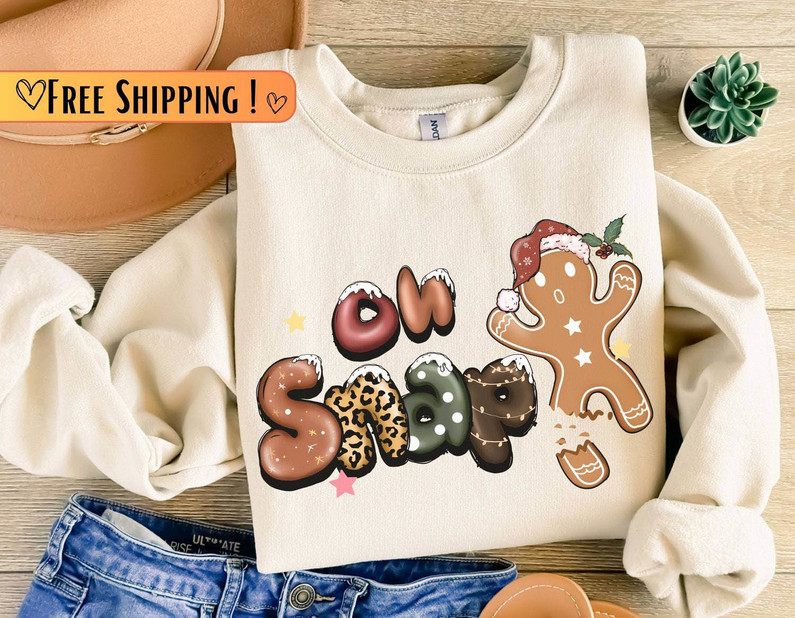 Oh Snap Gingerbread Shirt, Matching Family Christmas Long Sleeve Unisex T Shirt