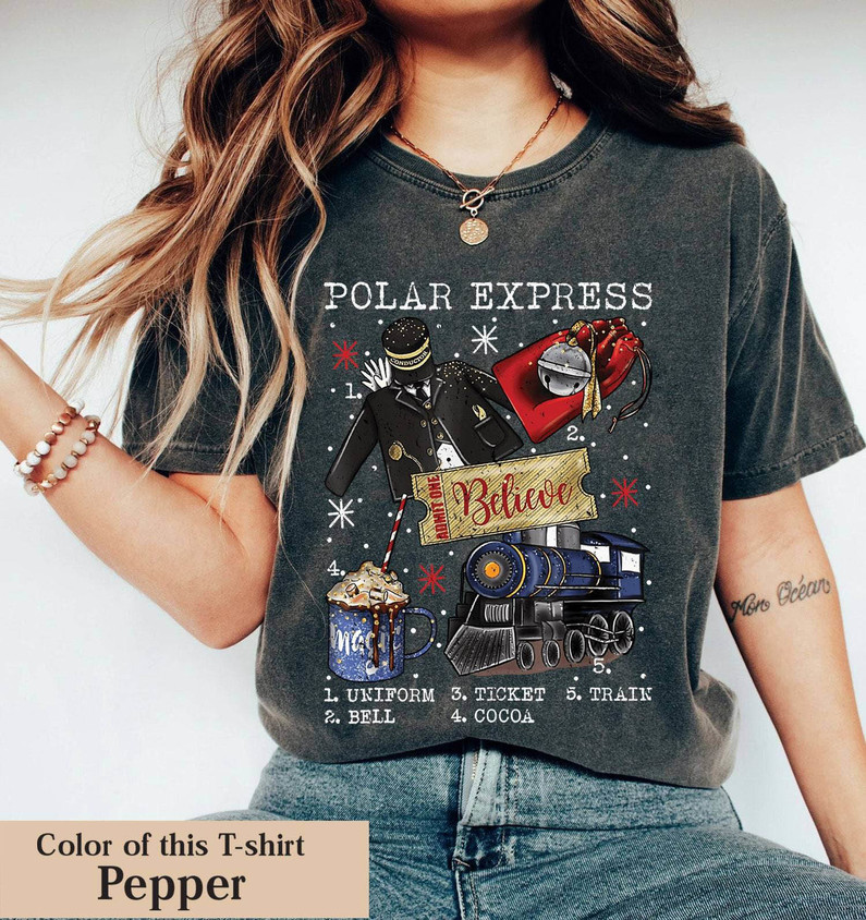 Polar Express Shirts, Family Christmas Unisex T Shirt Crewneck Sweatshirt