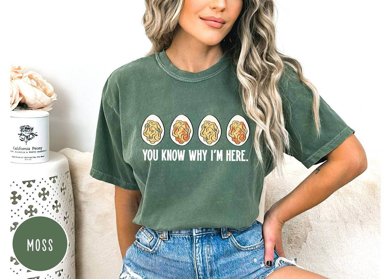 Comfort You Know Why I'm Here Shirt, Thanksgiving Deviled Eggs Tee Tops Short Sleeve