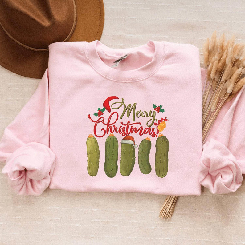 Canned Pickles Christmas Shirt, Pickle Lover Xmas Unisex Hoodie Short Sleeve