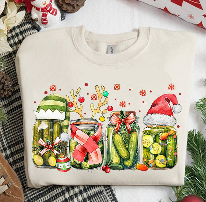 Canned Pickles Christmas Shirt, Canning Season Hoodie Tee Tops
