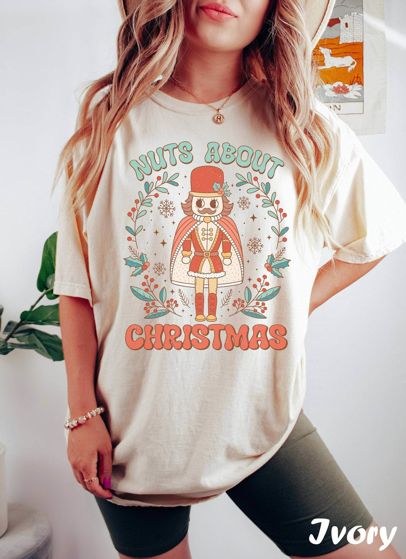 Nuts About Christmas Shirt, Comfort Christmas Unisex T Shirt Long Sleeve