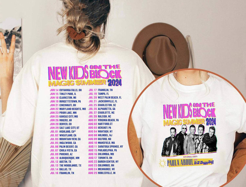 New Kids On The Block The Magic Summer Tour Shirt, Trendy Long Sleeve Sweater