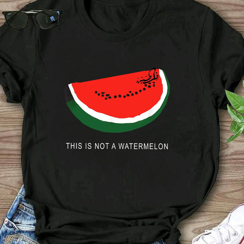 Watermelon This Is Not A Watermelon Shirt, Watermelon Palestine Hoodie Long Sleeve