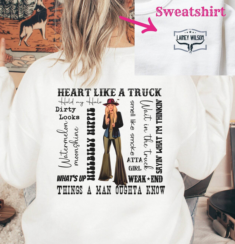 Inspirational Lainey Wilson Shirt, Lainey Wilson Album Songs Sweatshirt Short Sleeve