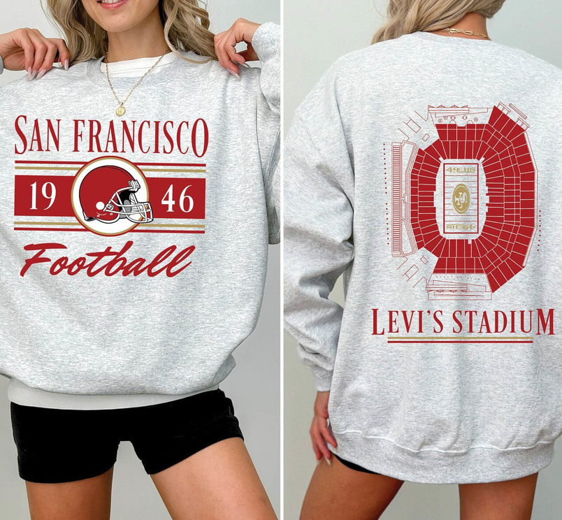 Cool Design San Francisco Football Sweatshirt, San Francisco 49ers Crewneck Hoodie
