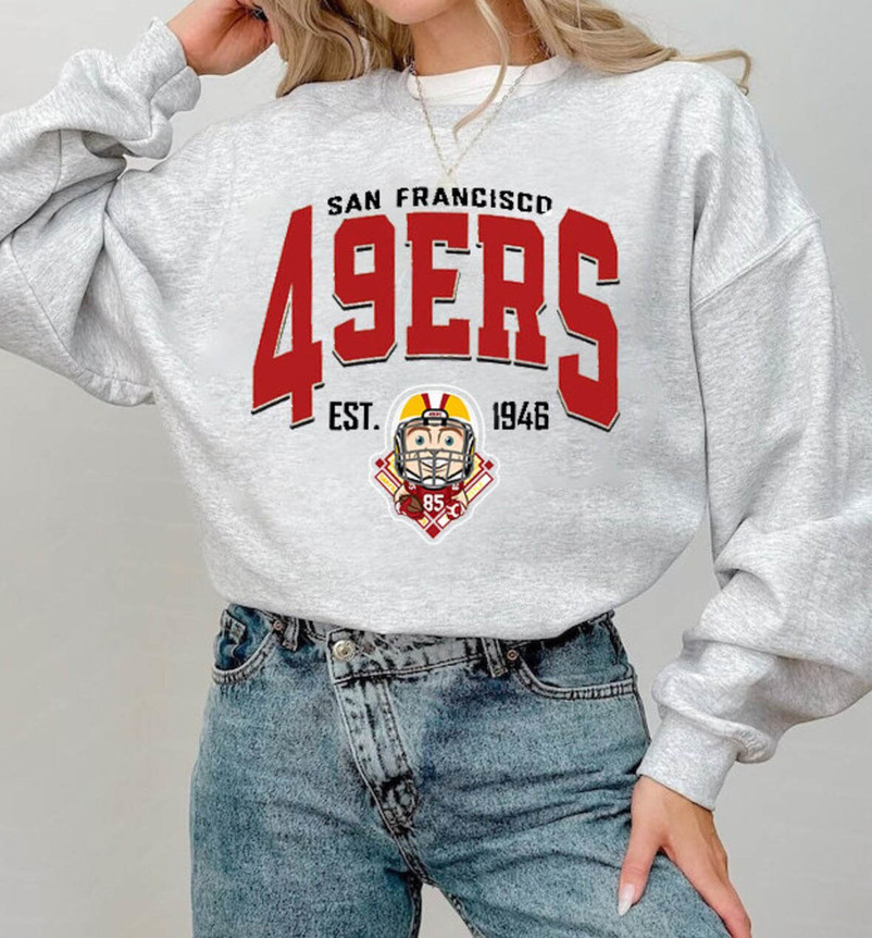 Vintage San Francisco Football Sweatshirt, Unisex Hoodie Short Sleeve For Football Lovers