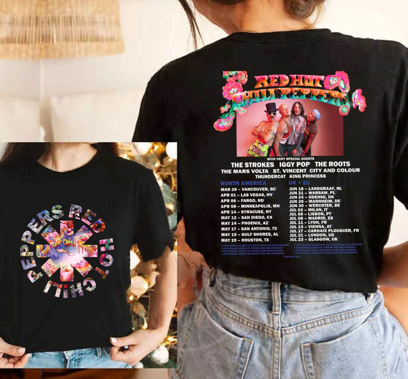 Red Hot Chili Peppers 2023 Tour T Shirt, Red Hot Chili Peppers Shirt Sweatshirt