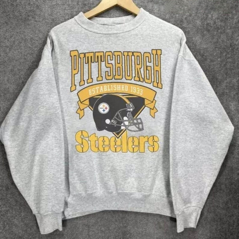 Cool Design Pittsburgh Steelers Shirt, Vintage Football Sweatshirt Short Sleeve
