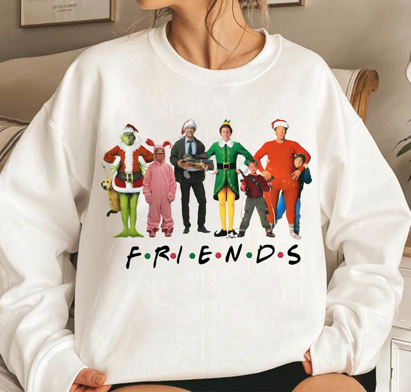 Groovy Friends Christmas Shirt, Funny Holiday Movies Friends Crewneck Tee Tops