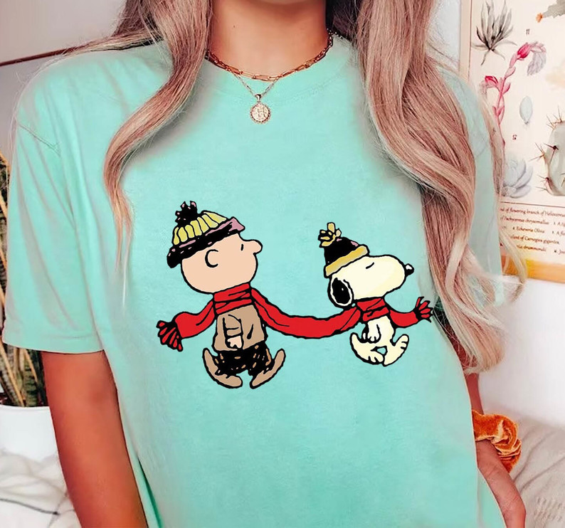 The Peanuts Snoopy Charlie Woodstock Xmas T Shirt, Peanuts Christmas Shirt Crewneck