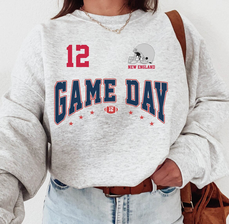 Football Game Day Sweatshirt T Shirt, New England Patriots Shirt Long Sleeve