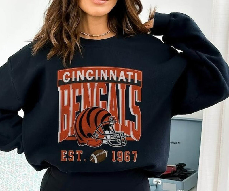 Vintage Cincinnati Bengals Shirt, Cincinnati 1967 Football Sweatshirt Crewneck