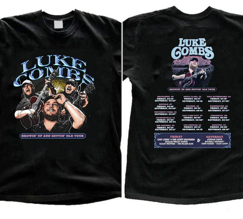 Neutral Luke Combs World Tour Shirt, Growing Up And Getting Old T Shirt Tee Tops