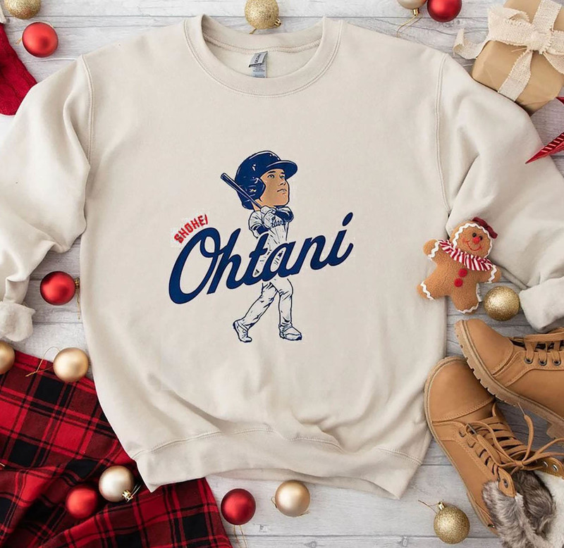 Los Angeles Baseball Logo Inspired Sweatshirt , Shohei Ohtani Dodgers Shirt Sweater