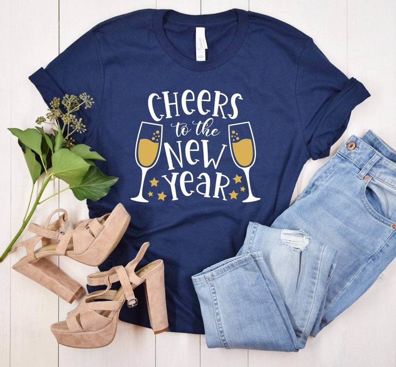 New Rare Cheers To The New Year Shirt, Happy New Year 2024 Long Sleeve Sweater