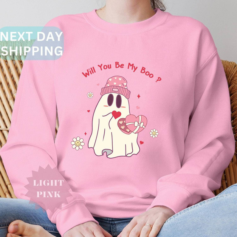 Cool Design Will You Be My Boo Ghost Shirt, Ghost Sweater Sweatshirt
