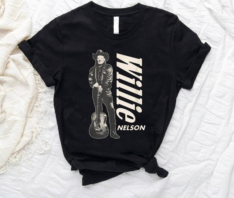 Groovy Nelson Standing Guitar Sweatshirt , Trendy Willie Nelson Shirt Long Sleeve