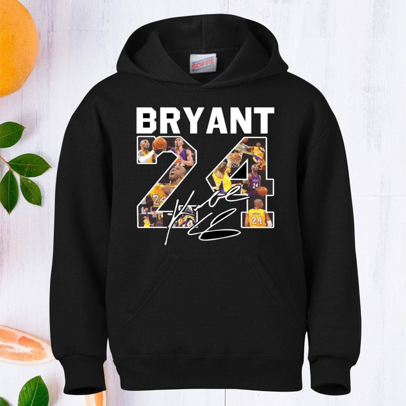 New Rare Kobe Bryant Shirt, Must Have Bryant 24 Short Sleeve Sweatshirt