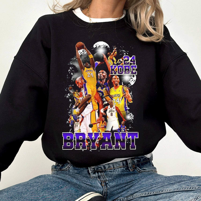 Kobe Bryant Inspired Shirt, Hip Hop Rap Black Mamba Inspired Crewneck Hoodie