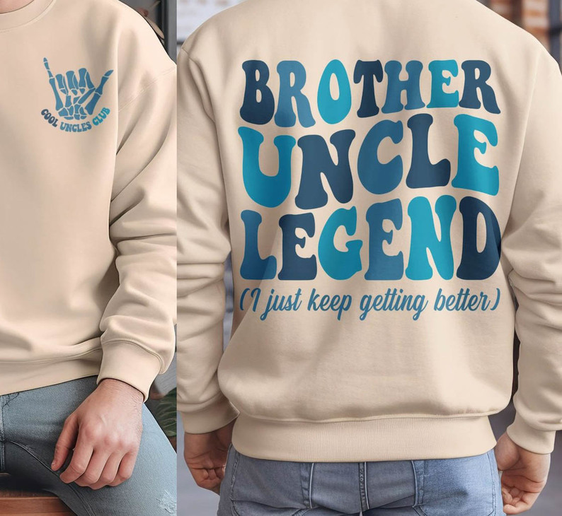 Groovy Brother Uncle Legend Shirt, Cool Uncles Club Sweatshirt Short Sleeve